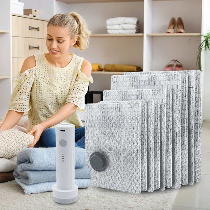 🔥 LAST DAY PROMOTION - 50%OFF 🔥 Travel Vacuum Storage Bags & Portable Pump Set