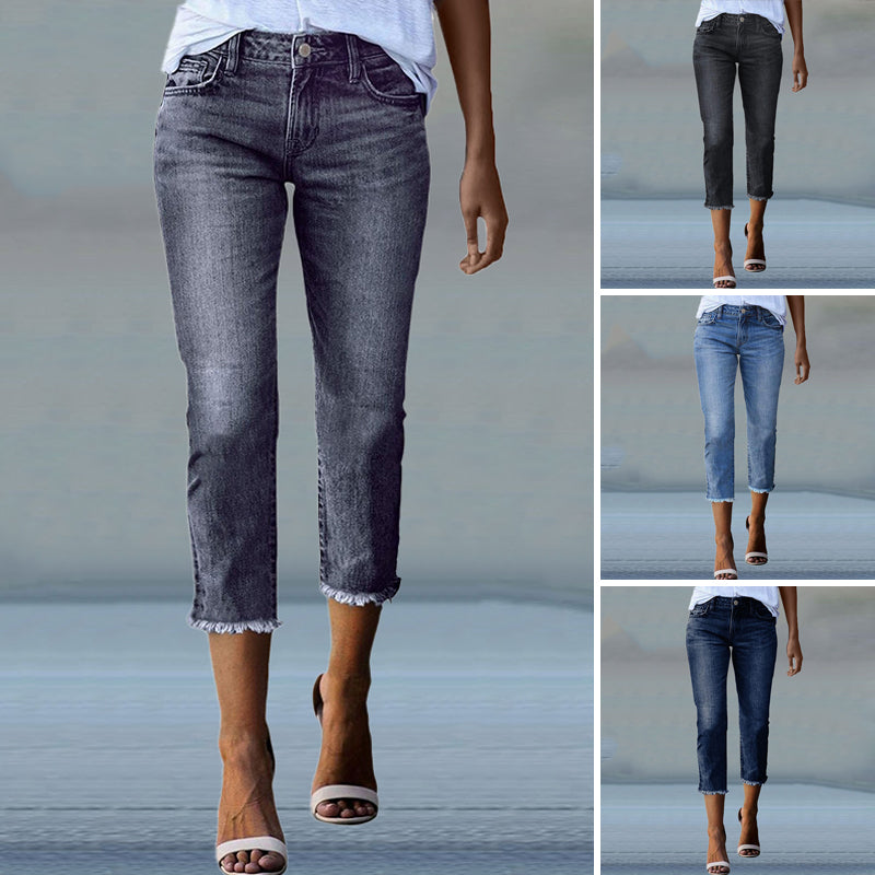 Women’s Timeless High-Waist Jeans 👖💼 – Skin-Friendly Wrinkle-Resistant Fabric, Slimming Fit & Long-Leg Effect, Elegant for Office & Daily
