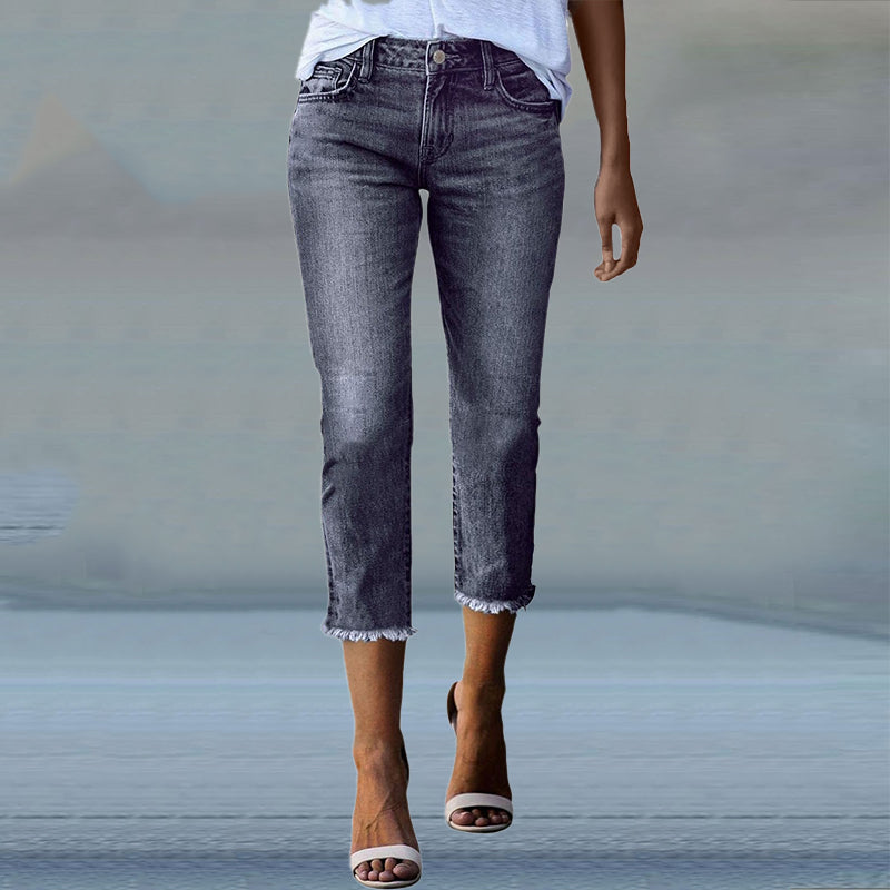 Women’s Timeless High-Waist Jeans 👖💼 – Skin-Friendly Wrinkle-Resistant Fabric, Slimming Fit & Long-Leg Effect, Elegant for Office & Daily