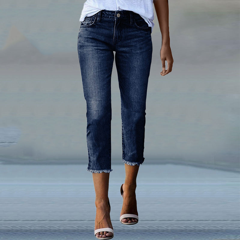 Women’s Timeless High-Waist Jeans 👖💼 – Skin-Friendly Wrinkle-Resistant Fabric, Slimming Fit & Long-Leg Effect, Elegant for Office & Daily