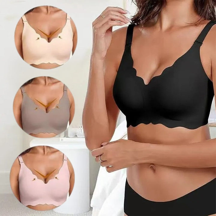 Deep V Plunge Push-up Wirefree Sømløs BH