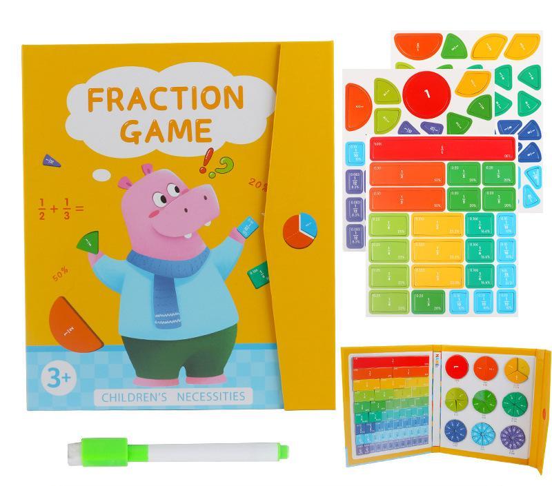 🔥Schneller Verkauf – 50 % RABATT🏅Montessori-Magnetbuch mit Bruchrechnen-Puzzle 