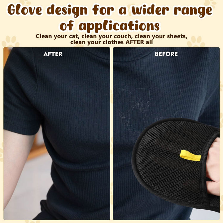 🔥BUY 1 GET 1 FREE🔥🐾🧤 Pet Hair Remover Electrostatic Gloves – Double-Sided Efficient, Soft Silicone &amp; Washable Reusable (Versatile Home+Car)!