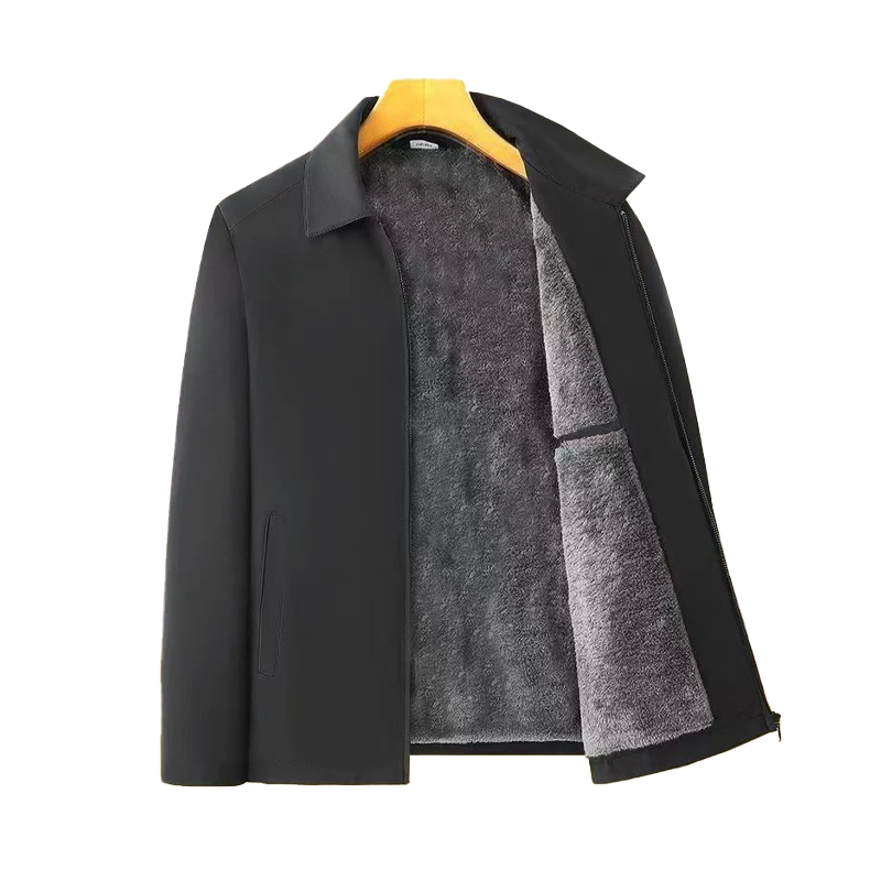 Men's Solid Color Zip Up Warm Jacket -💪Anti-wrinkle, windproof, rainproof and snowproof!