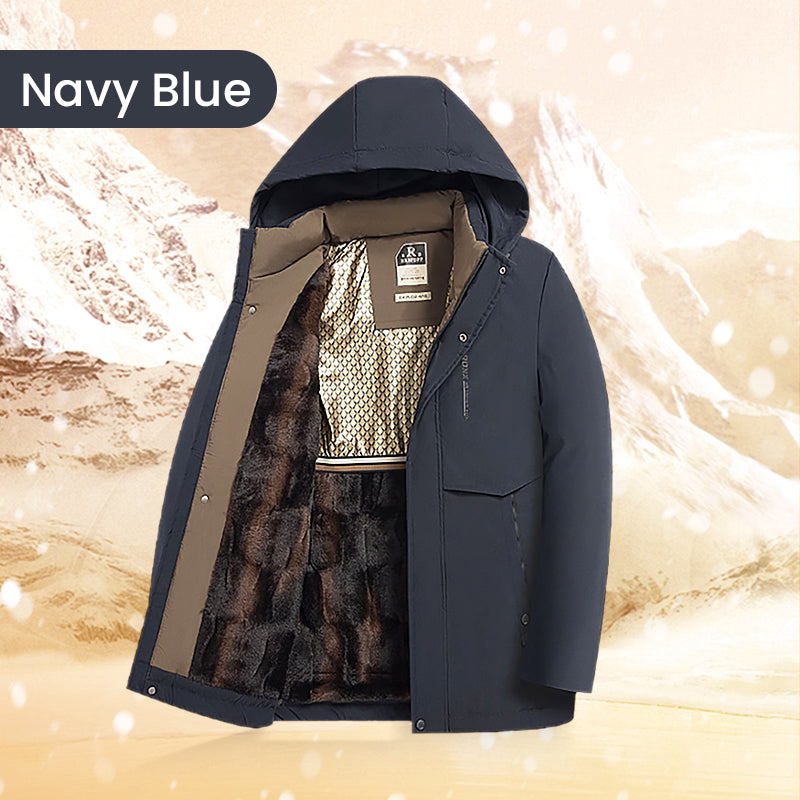 🧥50% OFF HOT SALE! ✨ Men’s Thermal Hooded Parka Coat - Windproof & Water-Resistant Winter Jacket with Multiple Pockets for Extreme Cold ❄️🛡️