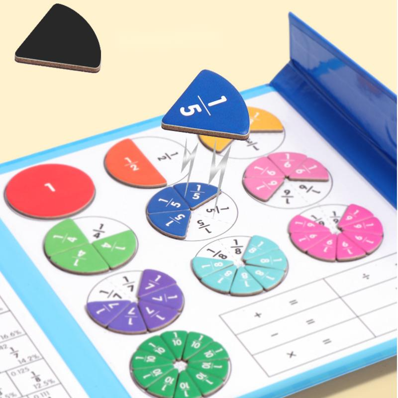 🔥Schneller Verkauf – 50 % RABATT🏅Montessori-Magnetbuch mit Bruchrechnen-Puzzle 