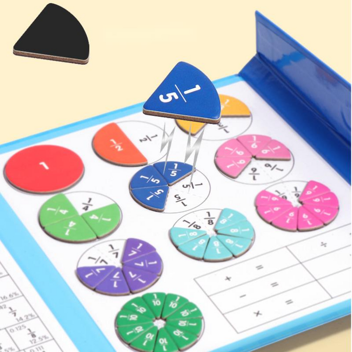 🔥Offerta imperdibile - Sconto del 50%🏅Libro magnetico Montessori con puzzle delle frazioni