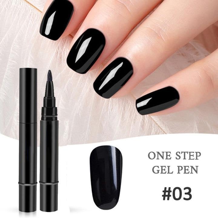 Στυλό νυχιών με τζελ ενός βήματος | Βερνίκι νυχιών UV 3 σε 1 χωρίς τελική επίστρωση | Στυλό μανικιούρ μεγάλης διάρκειας DIY με μύτη ακριβείας🎨