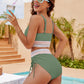 🎉Summer Fashion Essentials👙High Waisted Tummy Control Color Block Bikini Sets