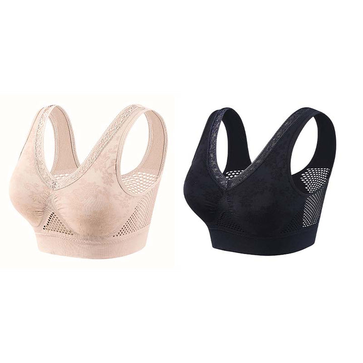 💗SISTE DAG - KJØP 1 FÅ 1 GRATIS💐 Kjøp én, få én gratis 🎁  Komfortabel løfte-BH i ren bomull uten knapper
