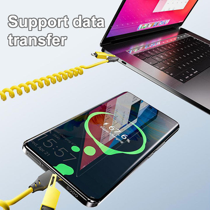 🔥BUY 1 GET 1 FREE🔥🔥4 in 1 Spring Fast Charging Cable