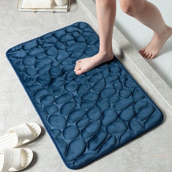 🎁Hot Sale 50% OFF⏳Cobblestone Embossed Bathroom Bath Mat