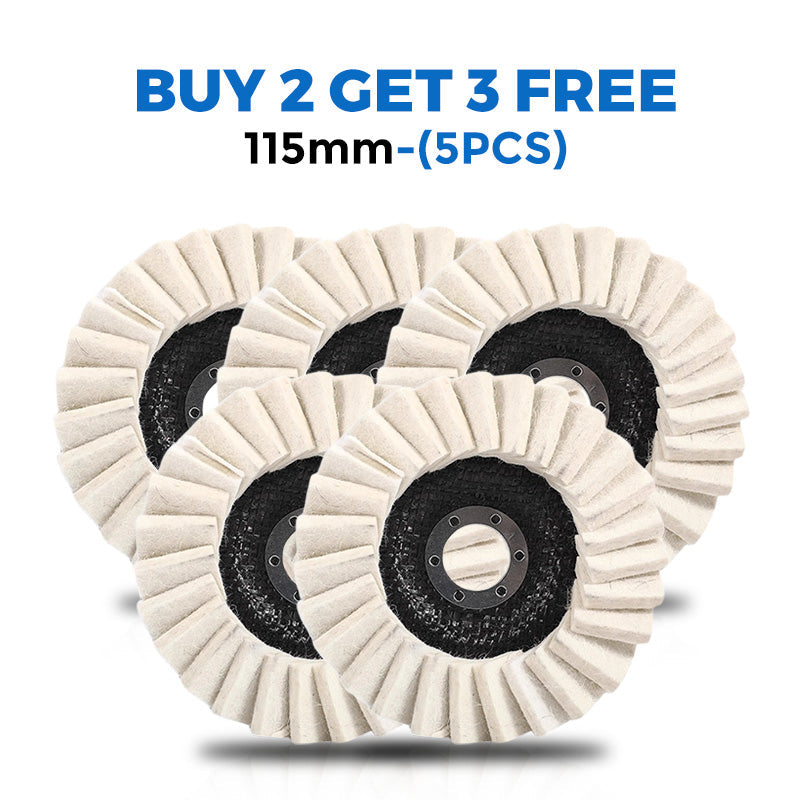 ⚙️ KJØP 1 FÅ 1 GRATIS! 🔥 Poleringsskive i ullfilt med klaff – Høy ytelse, finpolering &amp;  Langvarig bruk ✨