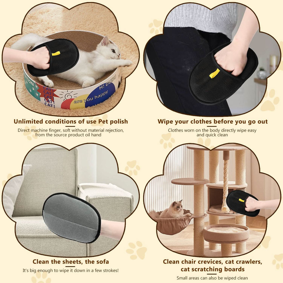 🔥BUY 1 GET 1 FREE🔥🐾🧤 Pet Hair Remover Electrostatic Gloves – Double-Sided Efficient, Soft Silicone &amp; Washable Reusable (Versatile Home+Car)!
