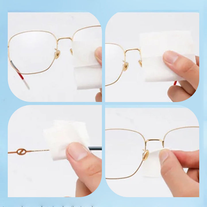Toallitas limpiadoras antivaho para lentes de gafas