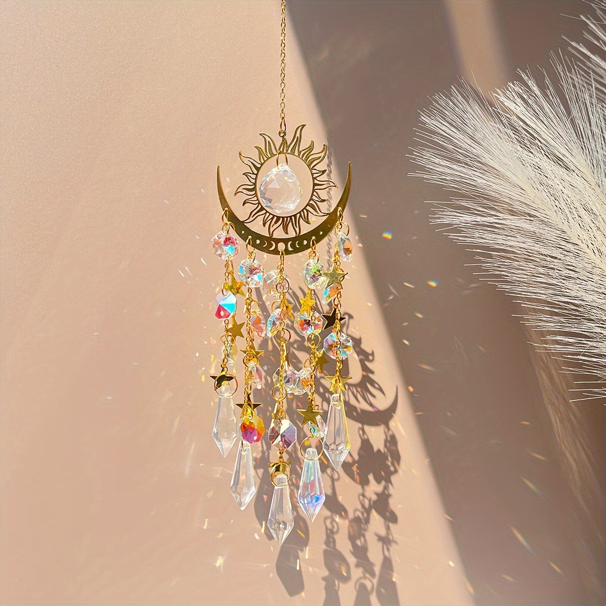 🔥Big Sale-50% Off🌈Crystal Sun Catcher, lndoor Outdoor Decor for Window Bedroom Courtyard Garden☪️