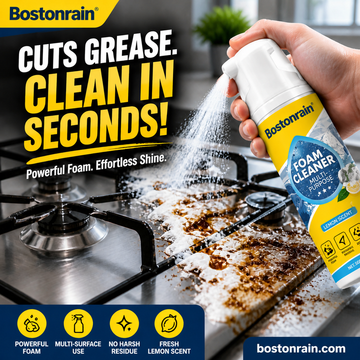 🧼 50% OFF NOW!🔥 Multi-Purpose Foam Cleaner – Powerful Grease &amp; Stain Remover – Leather &amp; Chrome Safe – Home Cleaning Essential Kit 🧽