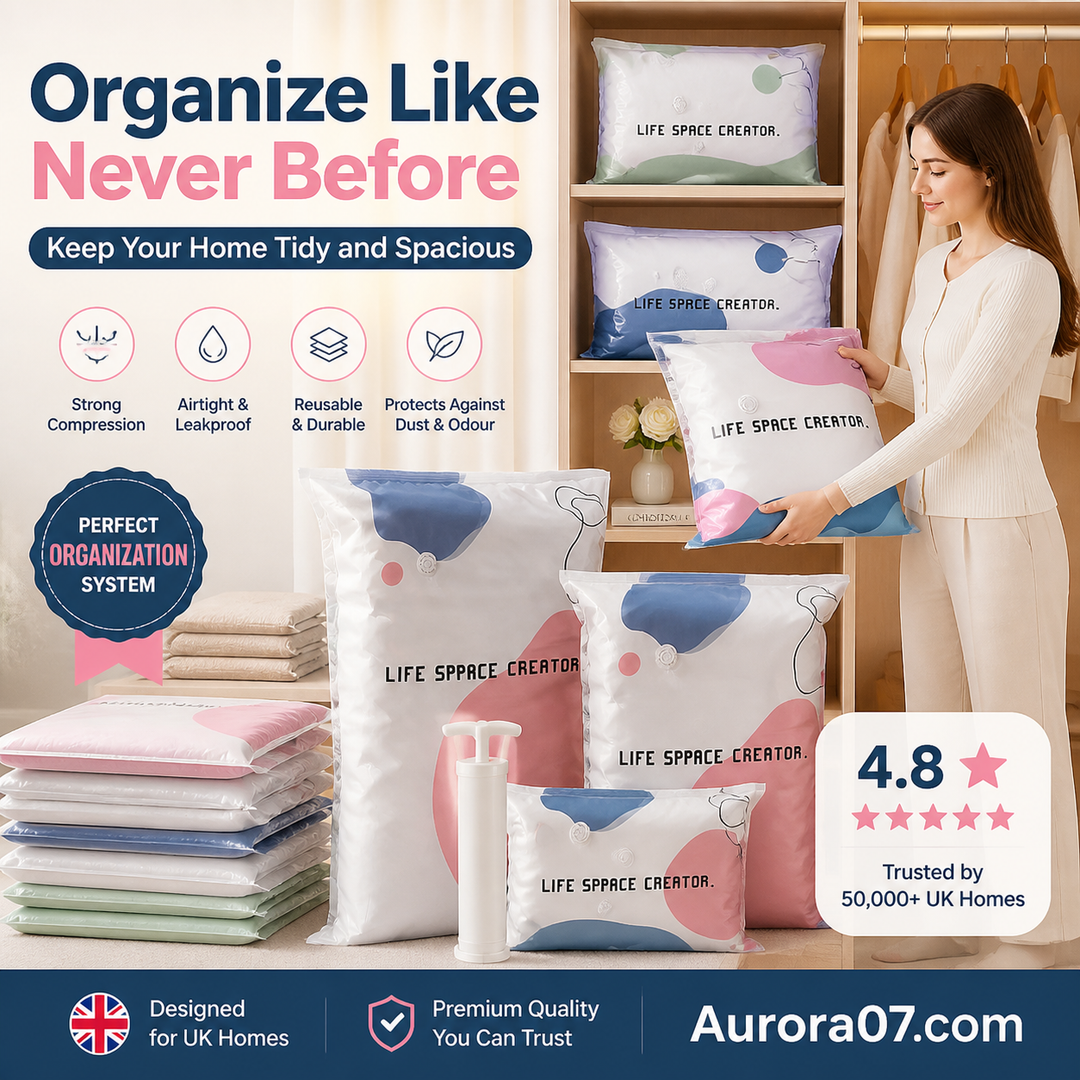 🧳No‑Pump Vacuum Storage Bags – Press &amp; seal, no pump needed. Saves 80% space, keeps clothes dry &amp; dust‑free. Perfect for bulky bedding &amp; off‑season gear. 🛏️🗄️