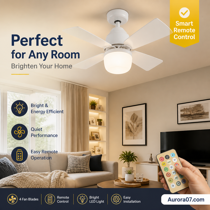 🏆LAST DAY SALE 49% OFF🔥SmartBreez™ 40W LED Ceiling Fan Light – 20.5” Ultra-Quiet with Remote 🎯 | E27 + FREE B22 Adapter 🔌 | For Bedroom 😴, Kitchen 👩‍🍳 &amp; Garage 🛠️ – UK Ready! 🇬🇧