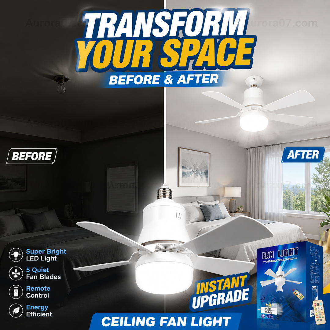 🏆LAST DAY SALE 49% OFF🔥SmartBreez™ 40W LED Ceiling Fan Light – 20.5” Ultra-Quiet with Remote 🎯 | E27 + FREE B22 Adapter 🔌 | For Bedroom 😴, Kitchen 👩‍🍳 &amp; Garage 🛠️ – UK Ready! 🇬🇧