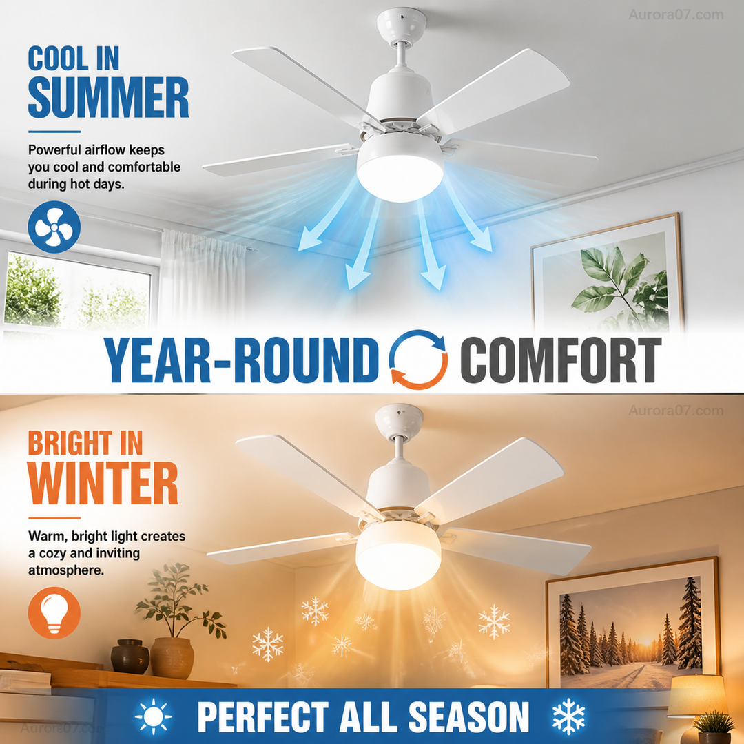🏆LAST DAY SALE 49% OFF🔥SmartBreez™ 40W LED Ceiling Fan Light – 20.5” Ultra-Quiet with Remote 🎯 | E27 + FREE B22 Adapter 🔌 | For Bedroom 😴, Kitchen 👩‍🍳 &amp; Garage 🛠️ – UK Ready! 🇬🇧