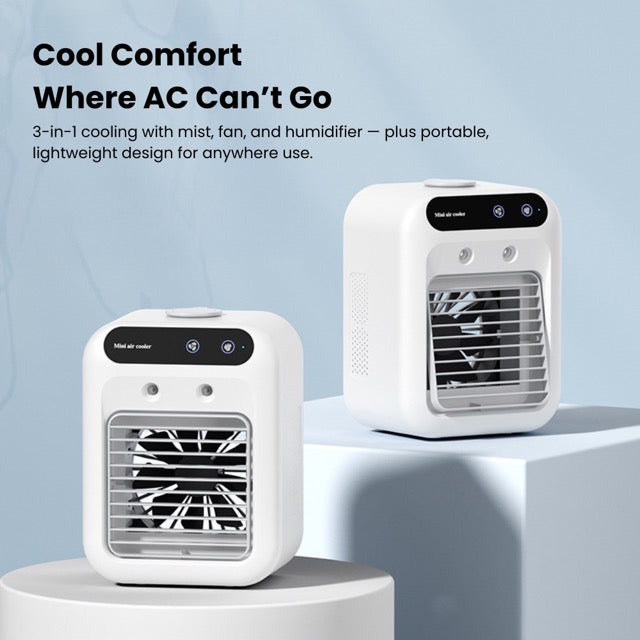 🎉¡Nuevos productos de 2025 en oferta!✨Mini aire acondicionado portátil con humidificador y enfriador, ultra silencioso. &amp;  Ahorro de energía
