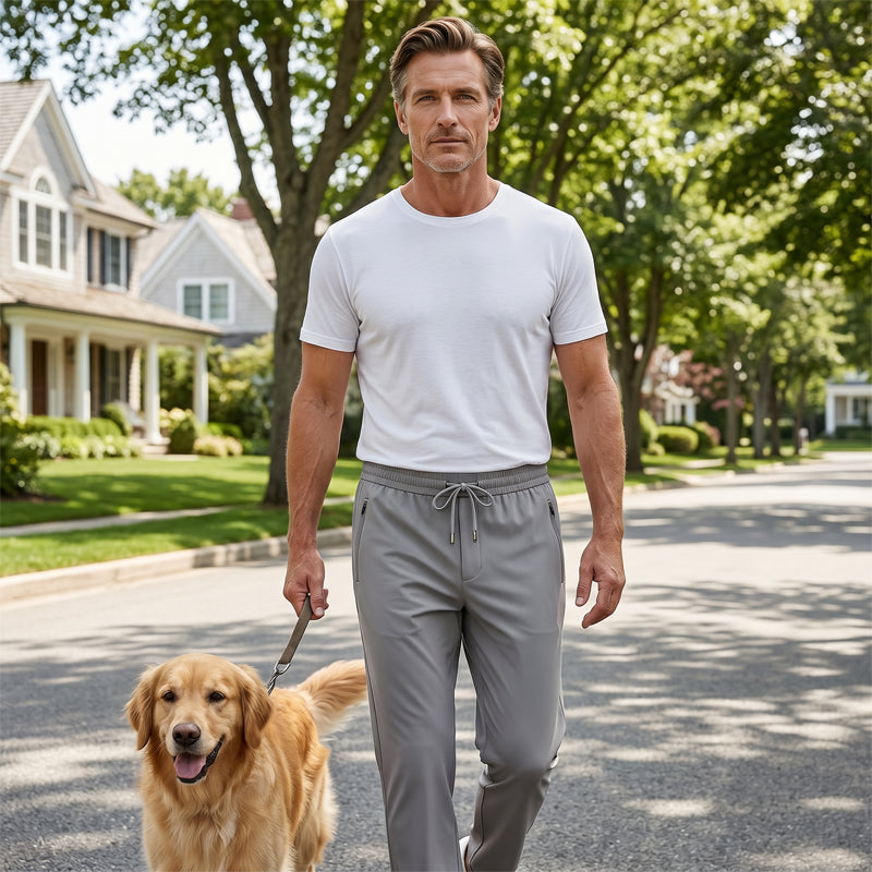 Ice Feel Quick-Dry Athletic Pants – Cooling Fabric, Loose Fit &amp; Moisture-Wicking (M–4XL) 🌿👖