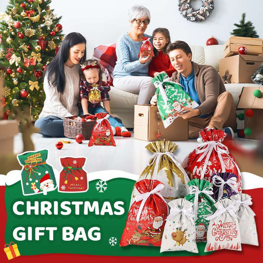 ❣️LAST DAY - BUY 1 GET 1 FREE❣️🎅Christmas Gift Bag With Drawstring🎁