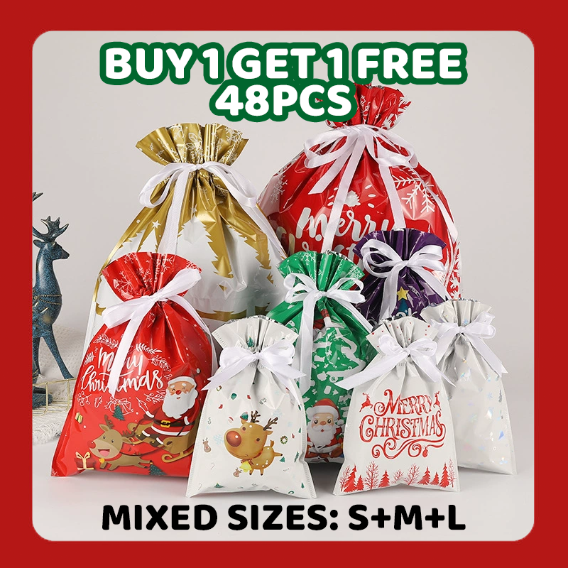 ❣️LAST DAY - BUY 1 GET 1 FREE❣️🎅Christmas Gift Bag With Drawstring🎁