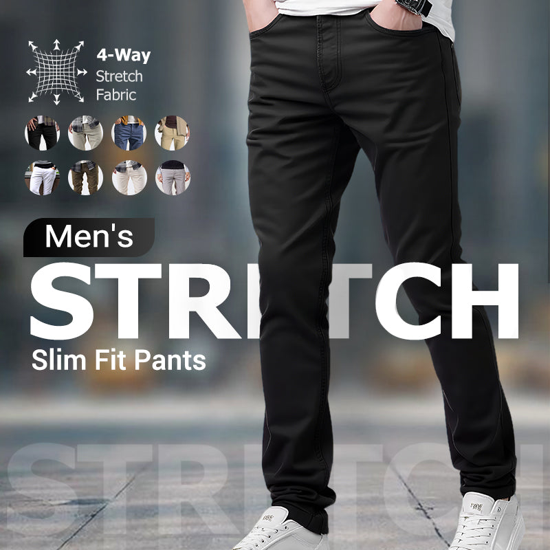 Men’s Slim-Fit Casual Solid Pants – Sleek Solid Tones, Slim Silhouette, Ideal for Easy Pairing 👔