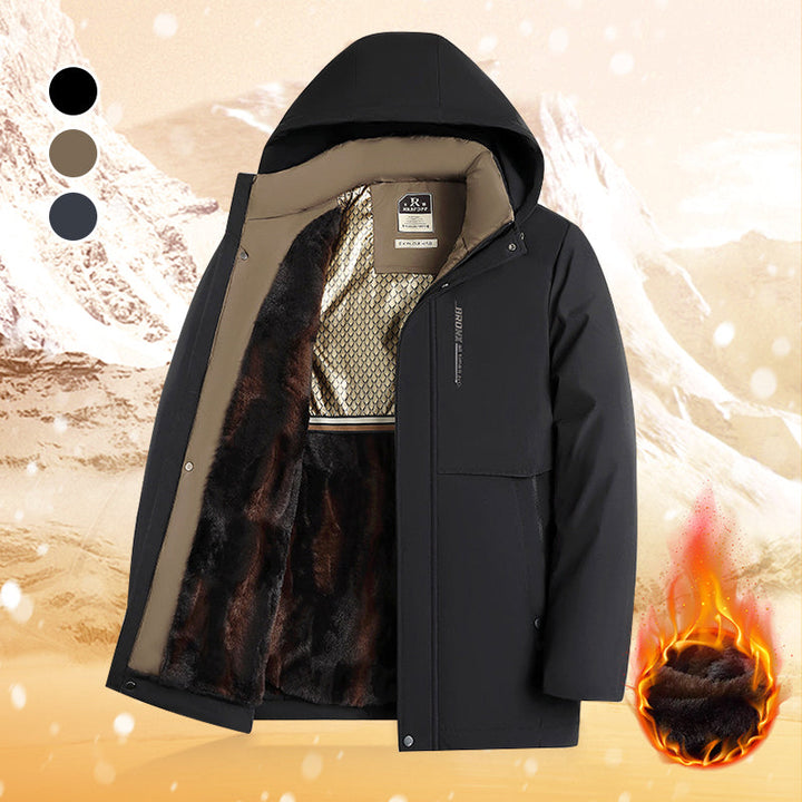🧥50% OFF HOT SALE! ✨ Men’s Thermal Hooded Parka Coat - Windproof &amp; Water-Resistant Winter Jacket with Multiple Pockets for Extreme Cold ❄️🛡️