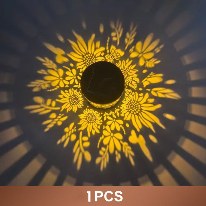 🌀 Solar Mandala Light – Stunning Pattern Projection, 2-in-1 Floor &amp; Wall Design &amp; IP65 Waterproof Auto On/Off 🌿