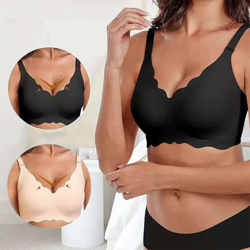 Deep V Plunge Push-up Wirefree Sømløs BH