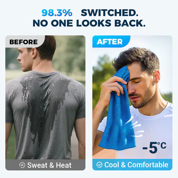 🔥Summer Hot Sale - BUY 1 GET 1 FREE!!⚡50K+ SOLD!❄️Cold Sweat Towel You Can Use Anywhere, Anytime! Reusable Soft Absorbent Cooling Portable