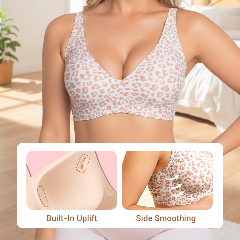 🏆 Last Day Special Price £19.99 ! 💐Jelly Wireless Womens Comfortable Wireless Bras Push Up Bralettes Seamless Tshirts Bras Deep V Everyday Bras