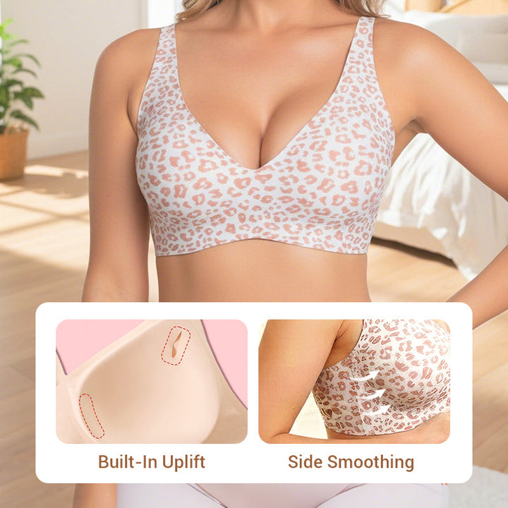 🏆 Last Day Special Price £19.99 ! 💐Jelly Wireless Womens Comfortable Wireless Bras Push Up Bralettes Seamless Tshirts Bras Deep V Everyday Bras