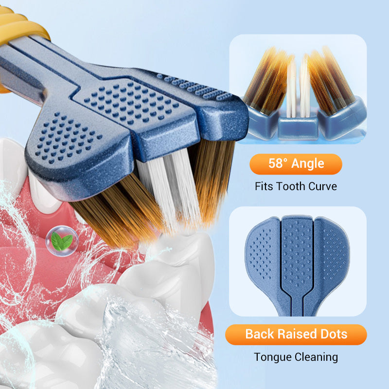 🔥 LAST DAY PROMOTION - 50%OFF 🔥 Three-head multi-angle cleaning toothbrush to ensure your oral safety
