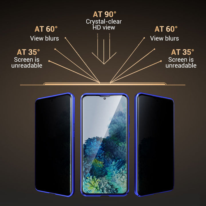 Anti-peeping Magnetic Tempered Glass Double-sided Phone Case For Samsung S25-21 Series