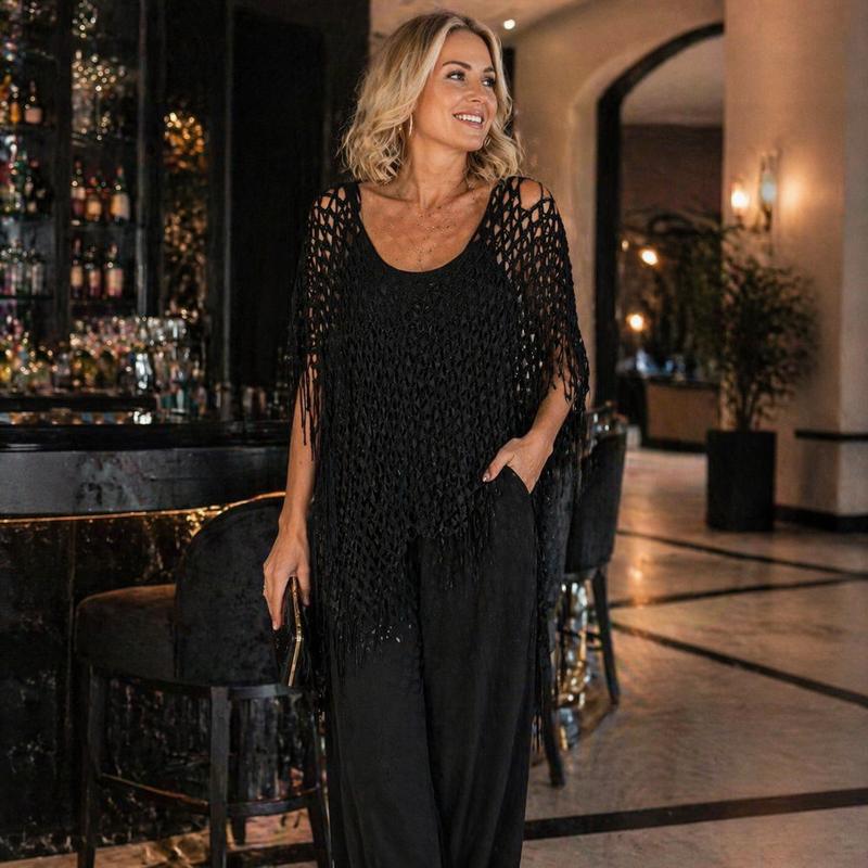 Summer Metallic Crochet Cover-Up – Lightweight, Flowy &amp; Effortlessly Stylish summer outfit