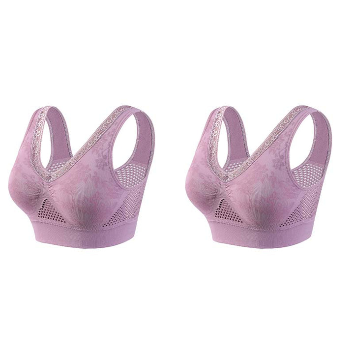 💗SISTE DAG - KJØP 1 FÅ 1 GRATIS💐 Kjøp én, få én gratis 🎁  Komfortabel løfte-BH i ren bomull uten knapper