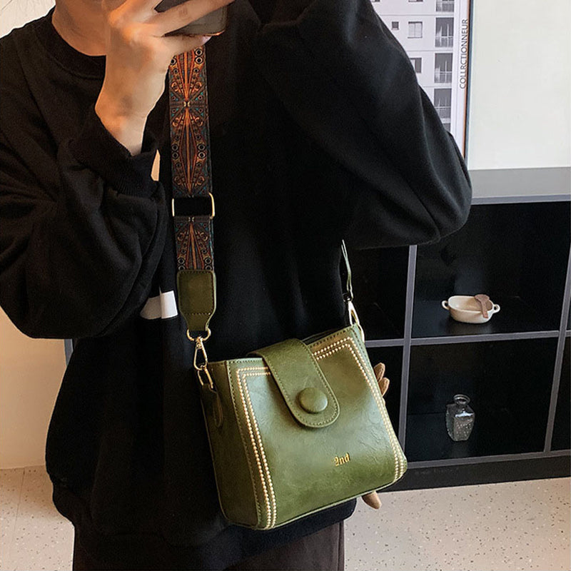 👜Vintage modetas met verstelbare bredere schouderband