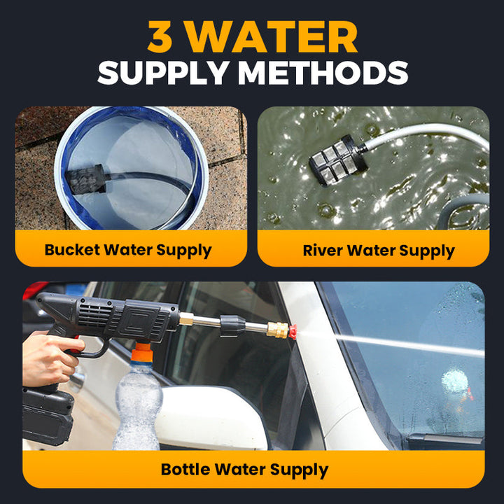 💦 50% OFF INSTANT! 🔥 2025 Cordless Portable Pressure Water Blaster - Multi-Function Cleaning for Cars/Patios/Bikes, Rechargeable &amp; High-Power 🚗✨