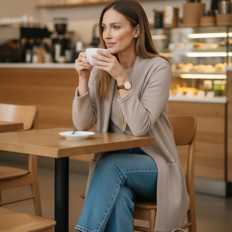 💜 LAST DAY PROMOTION 50%OFF 💜Elegant 3-piece set including long cardigan, top and pants💞