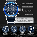 🎁Men's Waterproof Multifunctional Quartz Watch