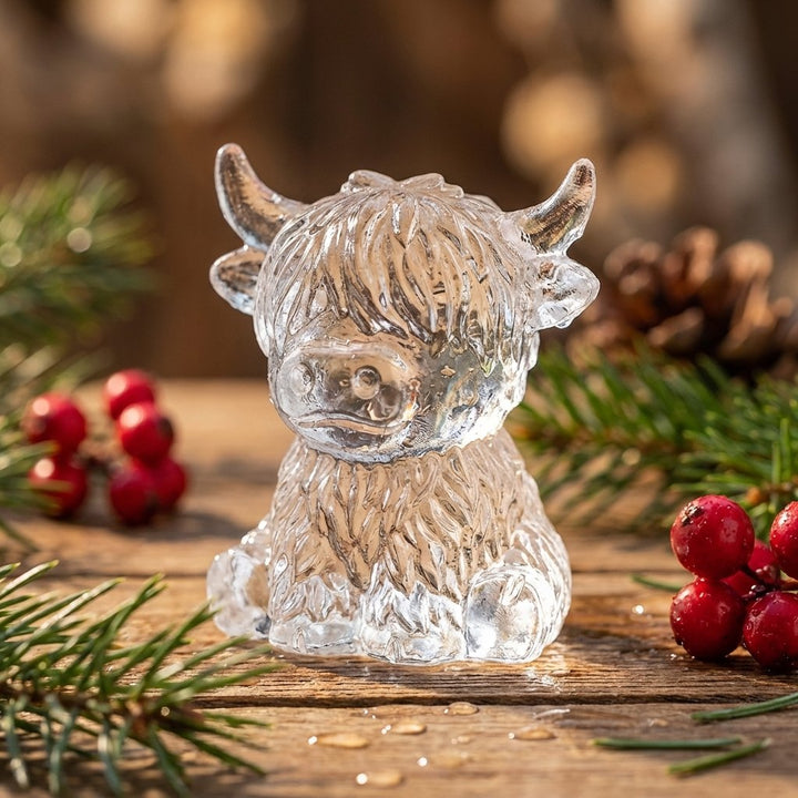 🐮 Mini Highland Cow isterningform – Sød 3D-is til drinks, fester &amp;  Gaver