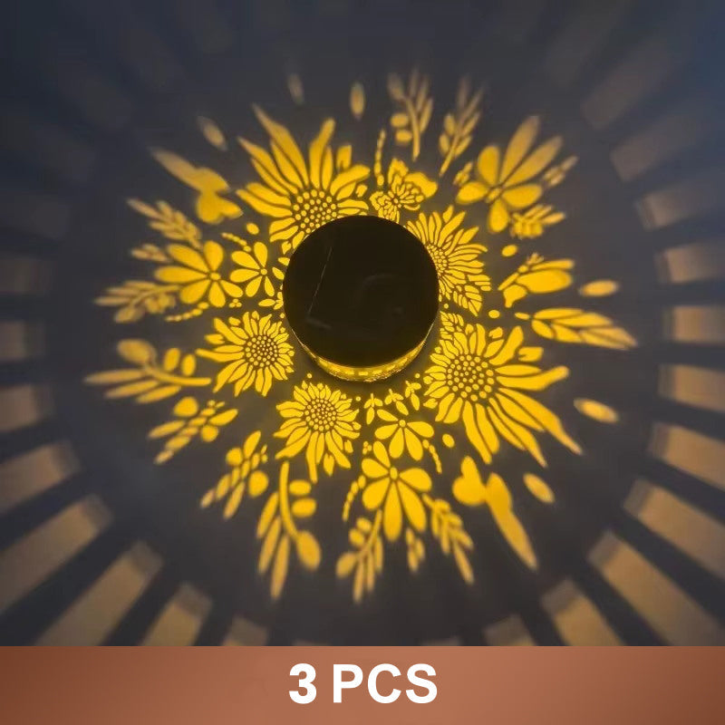 🌀 Solar Mandala Light – Stunning Pattern Projection, 2-in-1 Floor &amp; Wall Design &amp; IP65 Waterproof Auto On/Off 🌿
