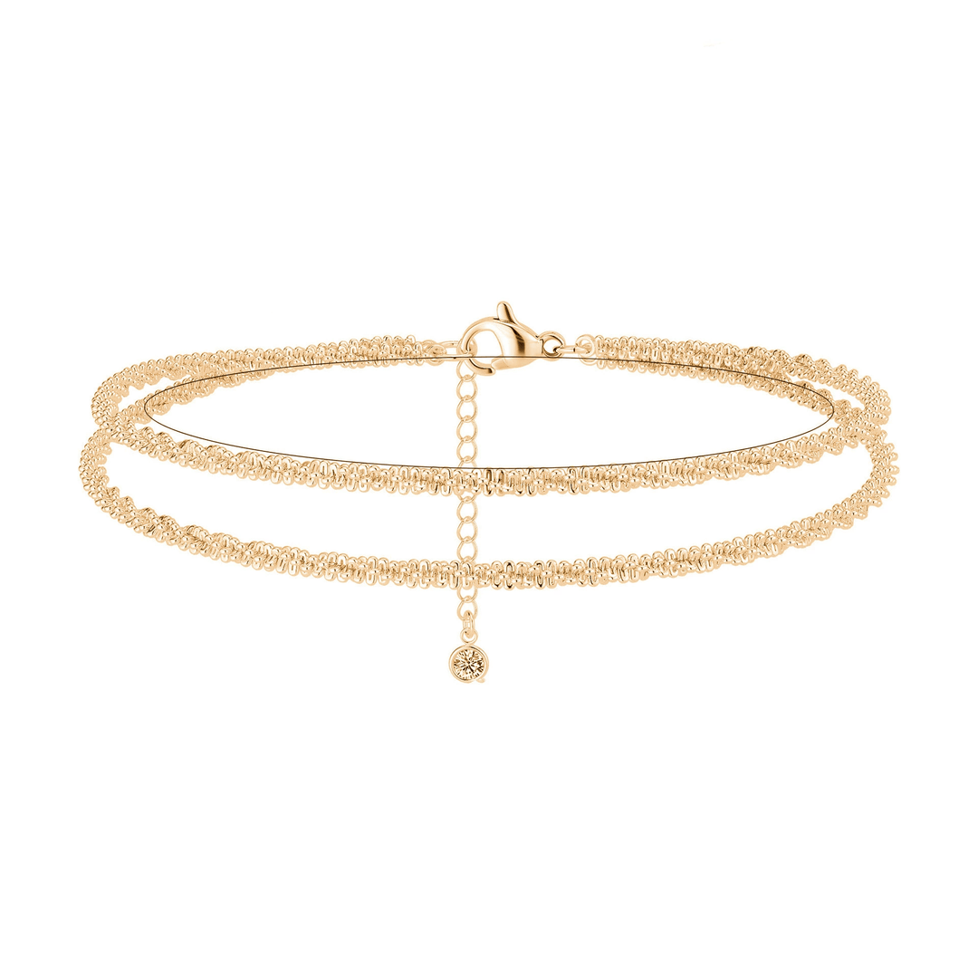 Buy 1 get 1 free🥰Dainty Layered waterproof anklet give yourself the best gift