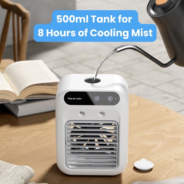 🎉2025 New Products Hot Sale✨Mini Portable Air Conditioner Cooler Humidifier,Ultra-Quiet & Energy Saving