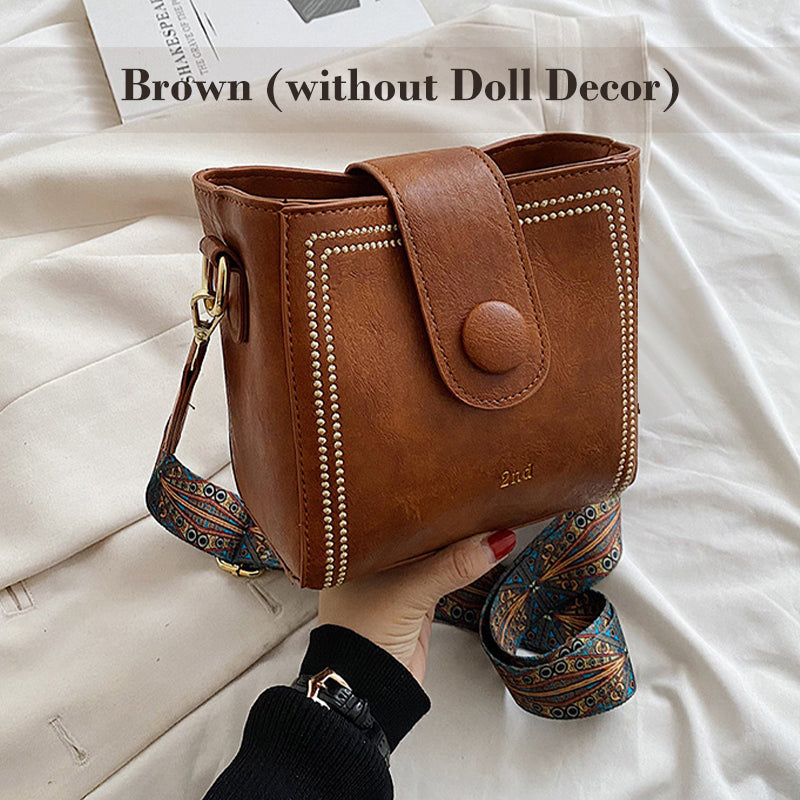 👜Vintage modetas met verstelbare bredere schouderband