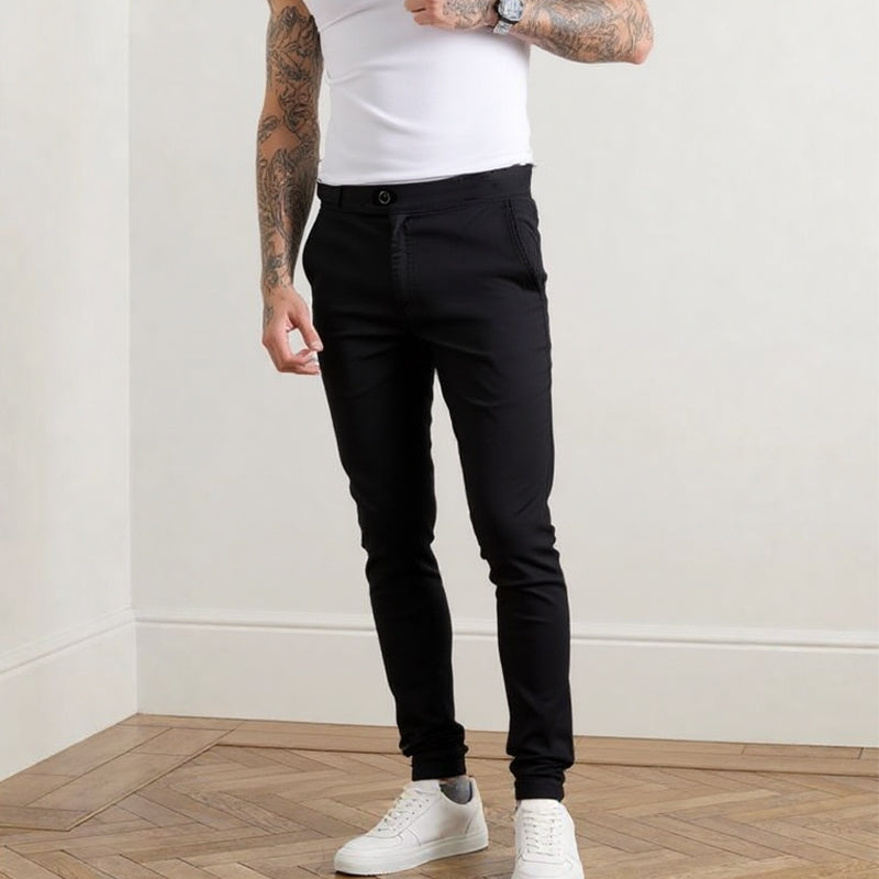 Men’s Slim-Fit Casual Solid Pants – Sleek Solid Tones, Slim Silhouette, Ideal for Easy Pairing 👔